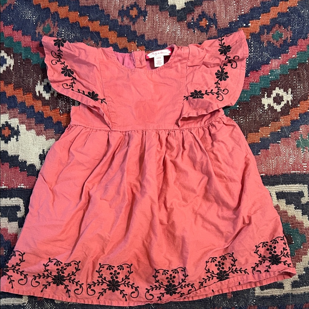 Pink Embroidered baby Dress